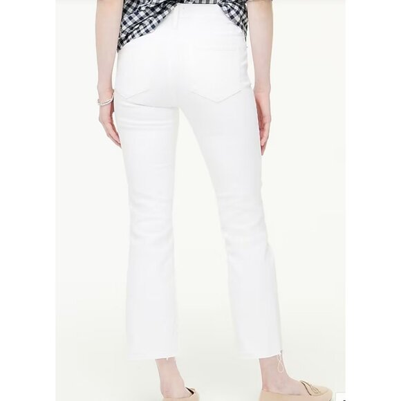 J.Crew $118 Flare Crop Jean In Stretch White Size 28 BO933 - Picture 2 of 7